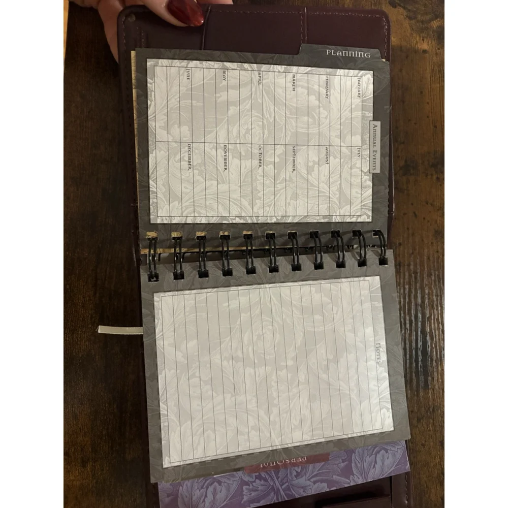 Vintage 90s Planner Day book Portfolio Regency Unused Oxblood Leather